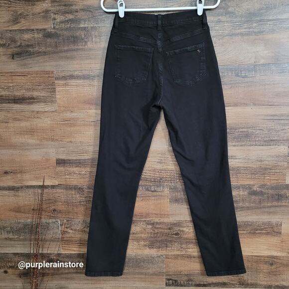 True Craft Jeans Size 2 Curvy High Rise Straight Black Wash Stretch Denim - Picture 2 of 11